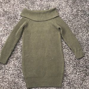 Green sweater dress